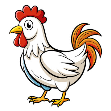 Clucking Goo Chicken Vector Illustrations for Your Design Needs