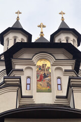Fototapeta na wymiar Orthodox Cathedral of the Nativity of Christ in Suceava, Romania 