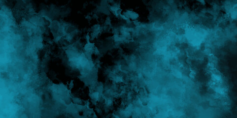 abstract cloud and vapor texture background. Black and teal smoke aquarelle smudge illustration smooth grungy smokey light pastel colors ink glow. Smoke in the dark blue texture, 