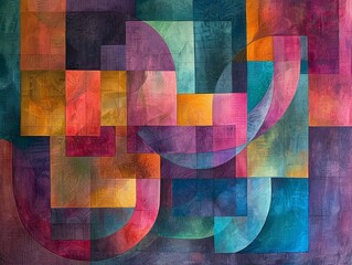 Festivals and Celebrations Frosted Pastels Cybernetic Art  Geometric Shapes ,