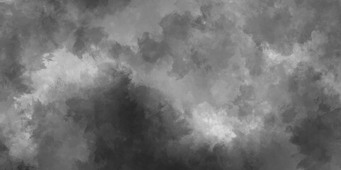 Abstract white, black dramatic smoke brush effect smoke swirls misty fog isolated, background texture. digital pastel art watercolor splash background texture. smoke cloudy blurred dreamy atmosphere.