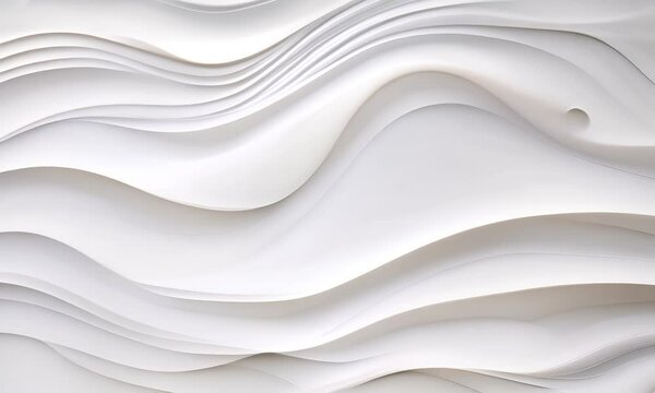 photo of seamless subtle white glossy soft abstract wavy embossed texture isolated on white color background 4K Video