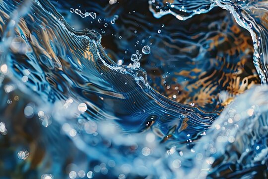 An abstract representation of clean water flowing freely symbolizing access for all