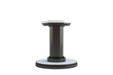 Podium Design Blending Wood and Metal Isolated on Transparent Background