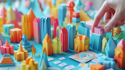 Origami Paper Town: Card Sorting in UX Design Essence


