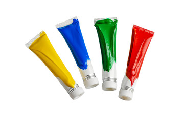 Vibrant Oil Paint Tube Design for Artists Isolated on Transparent Background
