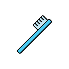 Toothbrush icon design with white background stock illustration