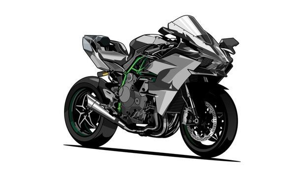 motorcycle bike vector image for post design	