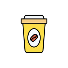 Coffee icon design with white background stock illustration