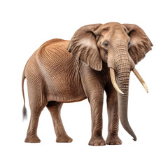 Fototapeta na wymiar brown elephant isolated on white