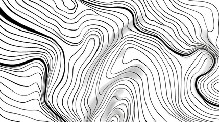 abstract background lineart, black and white. digital art style, banner or wallpaper. generative AI