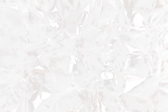 Filtro fotografico trasparente effetto foglio metallico alluminio piegato stropicciato in scala di grigio su sfondo trasparente