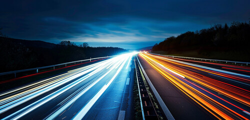 acceleration speed motion on night road