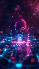 Fototapeta premium Safeguarding Data in the Digital Realm A Cybersecurity of Secure Access and Network Protection