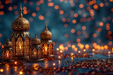 Fototapeta na wymiar Holy month Ramadan ornamental lantern