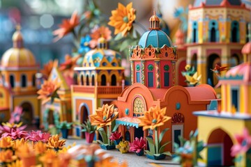 Origami Paper Town: Oaxaca's Cultural and Historical Essence

