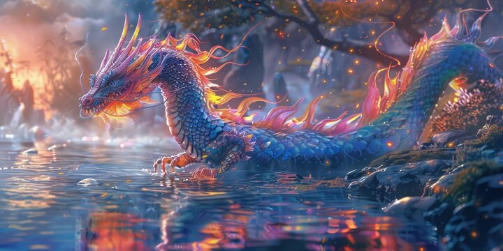 chinese dragon in the garden