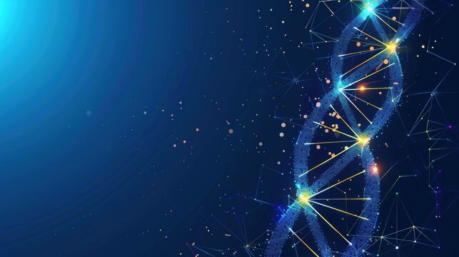 DNA structure, blur abstract background