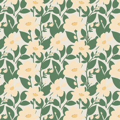 シンプルな花柄のパターン