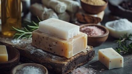 Artisanal soap making with natural ingredients
