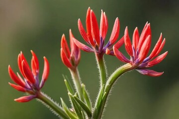 Obraz premium red and yellow flower