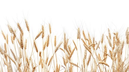 Fototapeta premium Ripe wheat in the field,white background