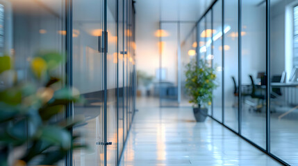 Blurred background of a light modern office. High quality