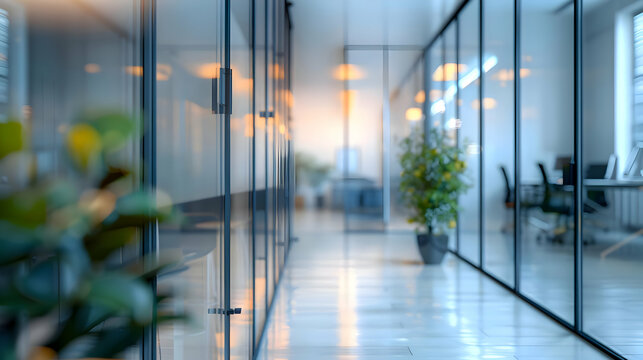 Blurred background of a light modern office. High quality