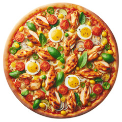 pizza isolated on white transparent background PNG high resolution image of 300 DPI 