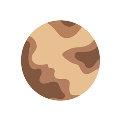 Pluto planet. Vector flat illustration.