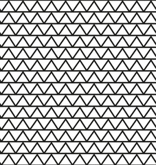 Vector seamless geometric texture in the form of white triangles on a black background