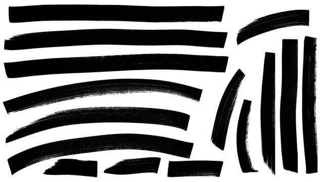 Thick marker straight lines