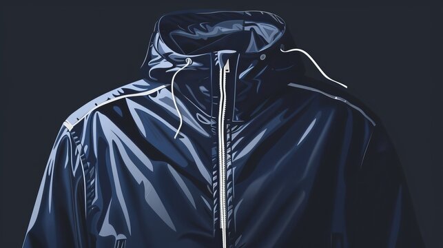 A classic windcheater's vector mockup, demonstrating a timeless design