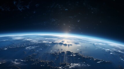 a view of the earth from space - obrazy, fototapety, plakaty
