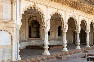 Exterior of the Suraj Bhawan, Deeg Palace, Deeg, Rajasthan, India, Asia