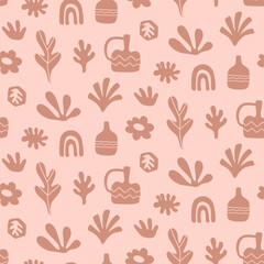Abstract Botanical Floral Seamless Pattern