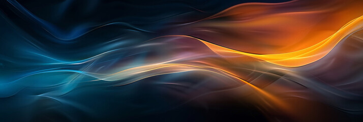 Obraz premium A colorful wave with blue, orange and purple colors