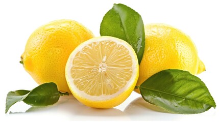 Lemon . Delicate ripe tasty exotic fruit. Generative ai