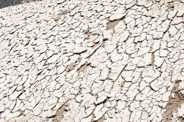 Cracked dry soil infertile terrain