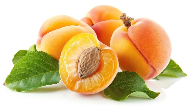Appricot  . Delicate ripe tasty exotic fruit. Generative ai