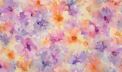 Foto op Aluminium abstract watercolor floral background, pink violet orange © Irina
