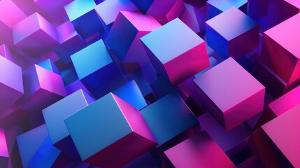 3D abstract. Cube 3d illustration technology background