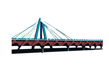 illustrazione di campate di moderno ponte