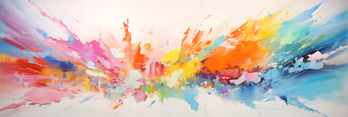 Jubilant Splashes of Colors Dancing in the Sky: An Abstract Indication of Victory and Freedom.
