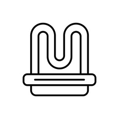 Heater outline icons, minimalist vector illustration ,simple transparent graphic element .Isolated on white background