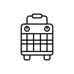 Heater outline icons, minimalist vector illustration ,simple transparent graphic element .Isolated on white background