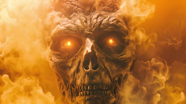 煙と目が光る悪魔の顔,Generative AI 
