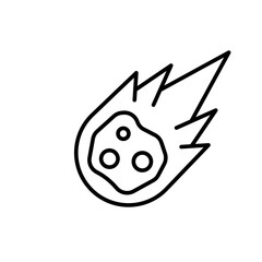 Meteor outline icons, minimalist vector illustration ,simple transparent graphic element .Isolated on white background © Upnowgraphic Studio