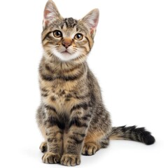 Domestic Cat,full body,isolated on white background