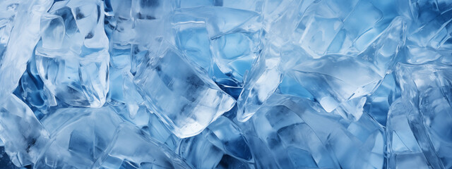 Obraz premium Blue Ice Crystals Closeup for Cool Backgrounds and Textures